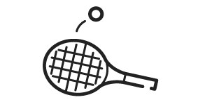 Icon in Form eines Tennisschlägers | Tennismanager